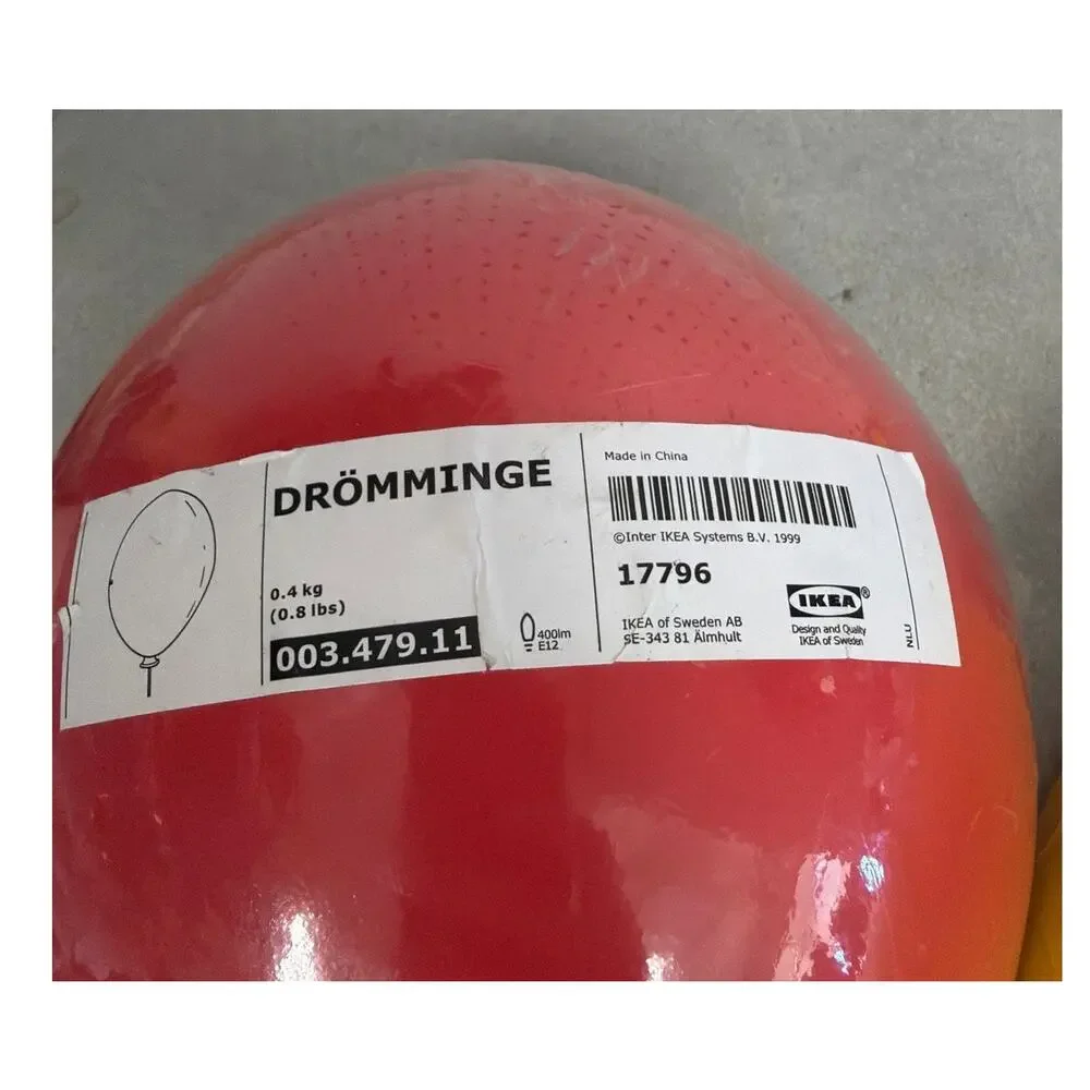 IKEA DRÖMMINGE red and yellow balloon wall lamps Red Yellow New Lot of 2